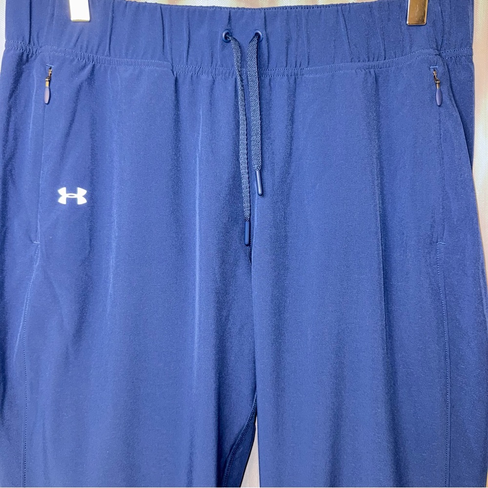 Under Armour Women's Blue Joggers with Yellow Zippers size Large - Picture 5 of 11